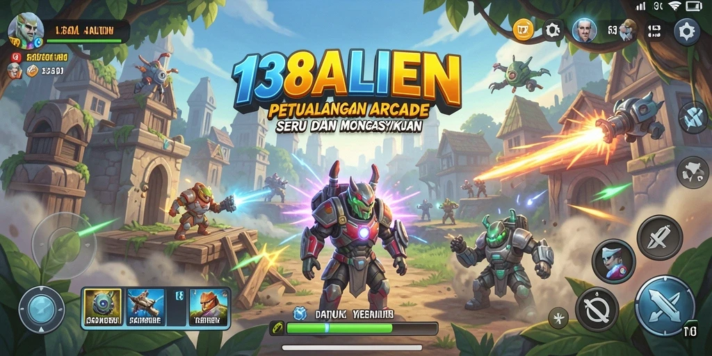 Tangkapan layar gameplay seru dari 138ALIEN dengan karakter yang beraksi.