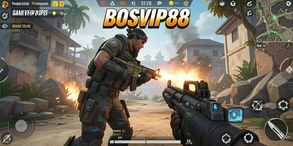 Screenshot gameplay BOSVIP88 yang menampilkan pertempuran seru.