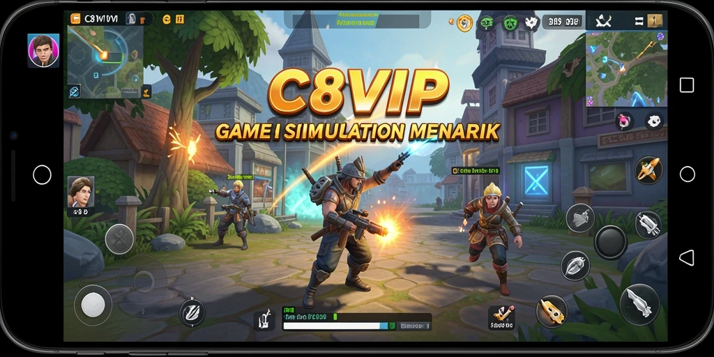 Tampilan gameplay C8VIP yang menarik dan realistis.