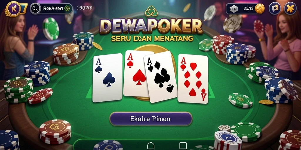 Screenshot gameplay DEWAPOKER yang menampilkan suasana permainan domino.