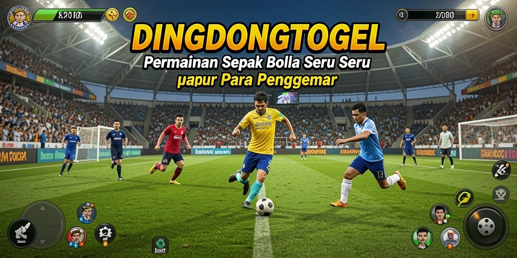 Screenshot DINGDONGTOGEL menunjukkan aksi seru pertandingan sepak bola.