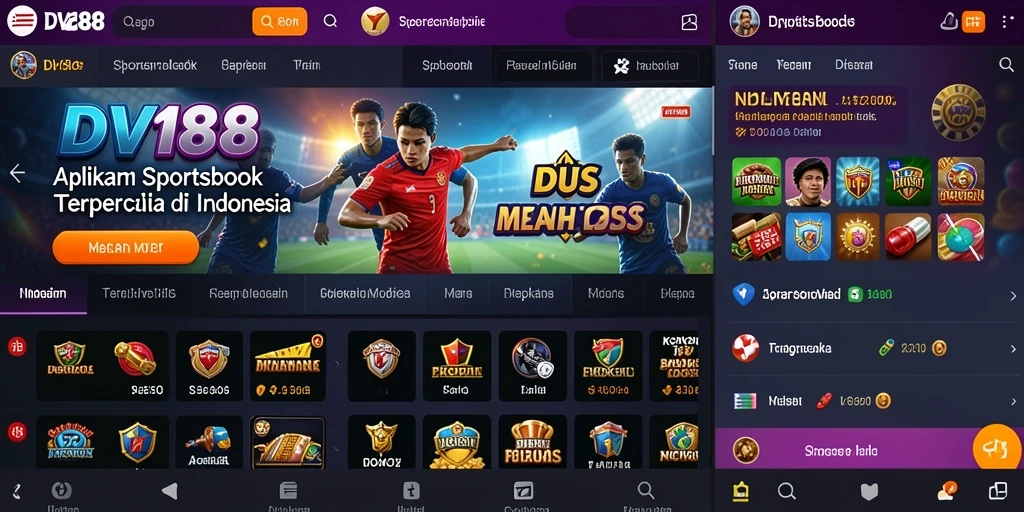 Tampilan gameplay Sportsbook DV188 yang menarik dan interaktif.