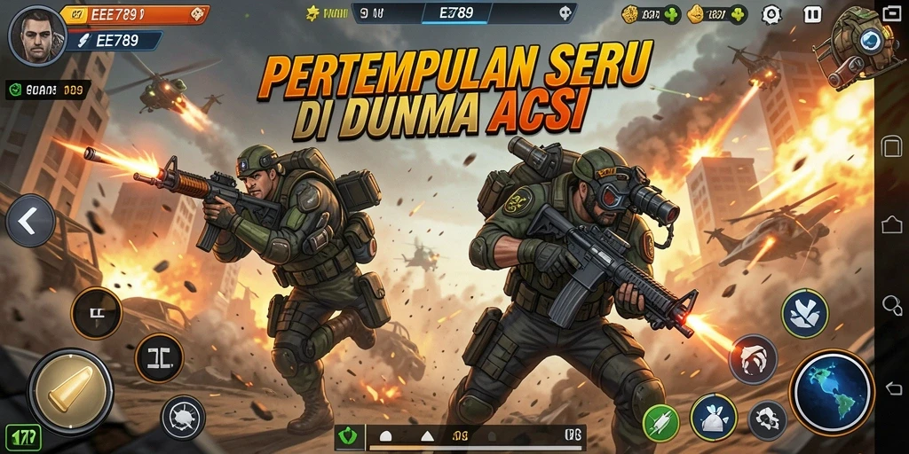 Gambar tampilan gameplay aksi yang mendebarkan di EE789.