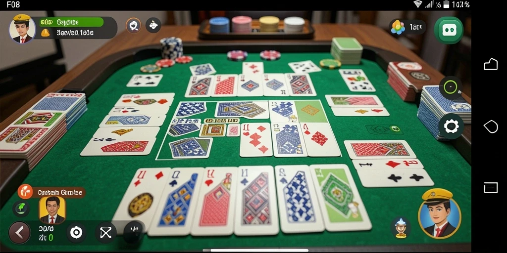 Screenshot F08 ini menunjukkan permainan Gaple yang seru.