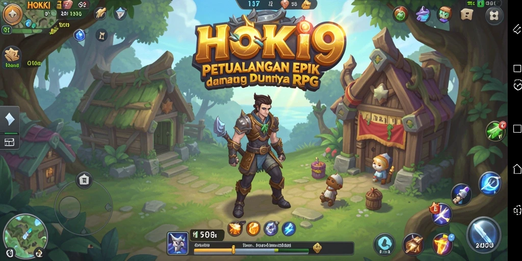 Tampilan gameplay HOKI9 yang penuh aksi dan strategi RPG