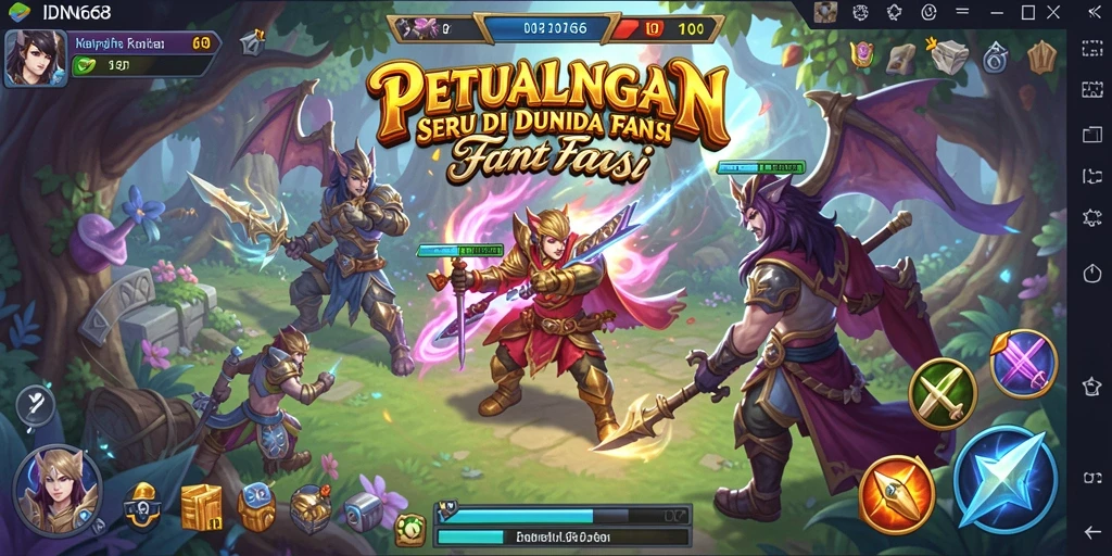 Tampilan gameplay menarik dari IDN668 dengan pemandangan fantastis.
