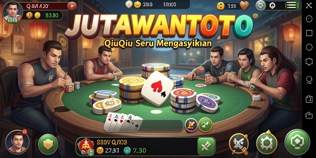 Screenshot JUTAWANTOTO menampilkan gameplay QiuQiu yang seru.