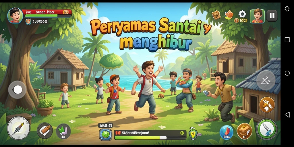 Tampilan gameplay N06 yang ceria dan penuh warna.