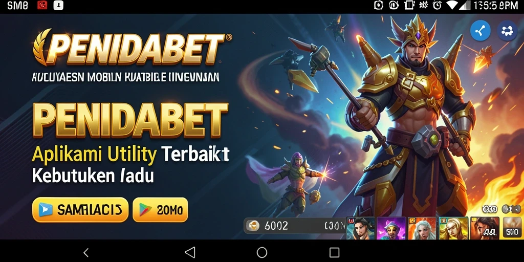 Screenshot utama PENIDABET menampilkan antarmuka pengguna yang intuitif.