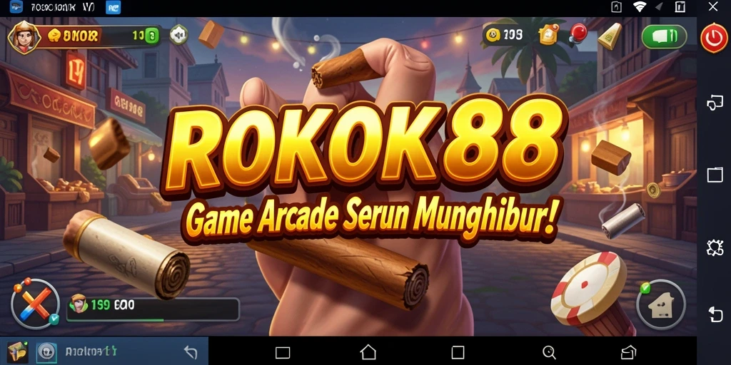 Tampilan gameplay seru ROKOK88 yang penuh warna dan tantangan.