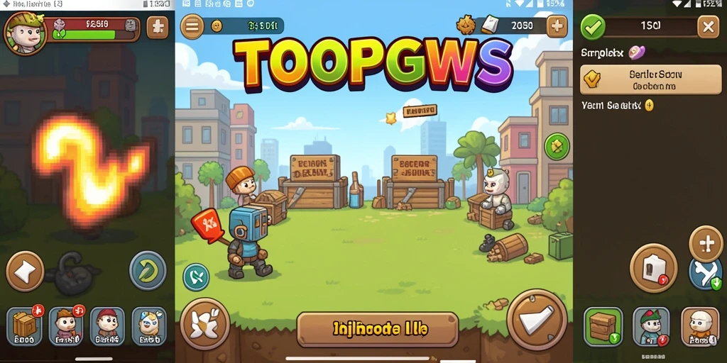 Tampilan gameplay Idle TOOPGWS yang seru dan menantang.