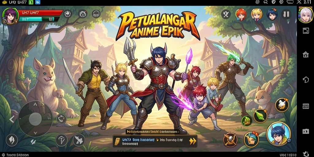 Screenshot UH77 menunjukkan aksi penuh warna dalam permainan Anime.